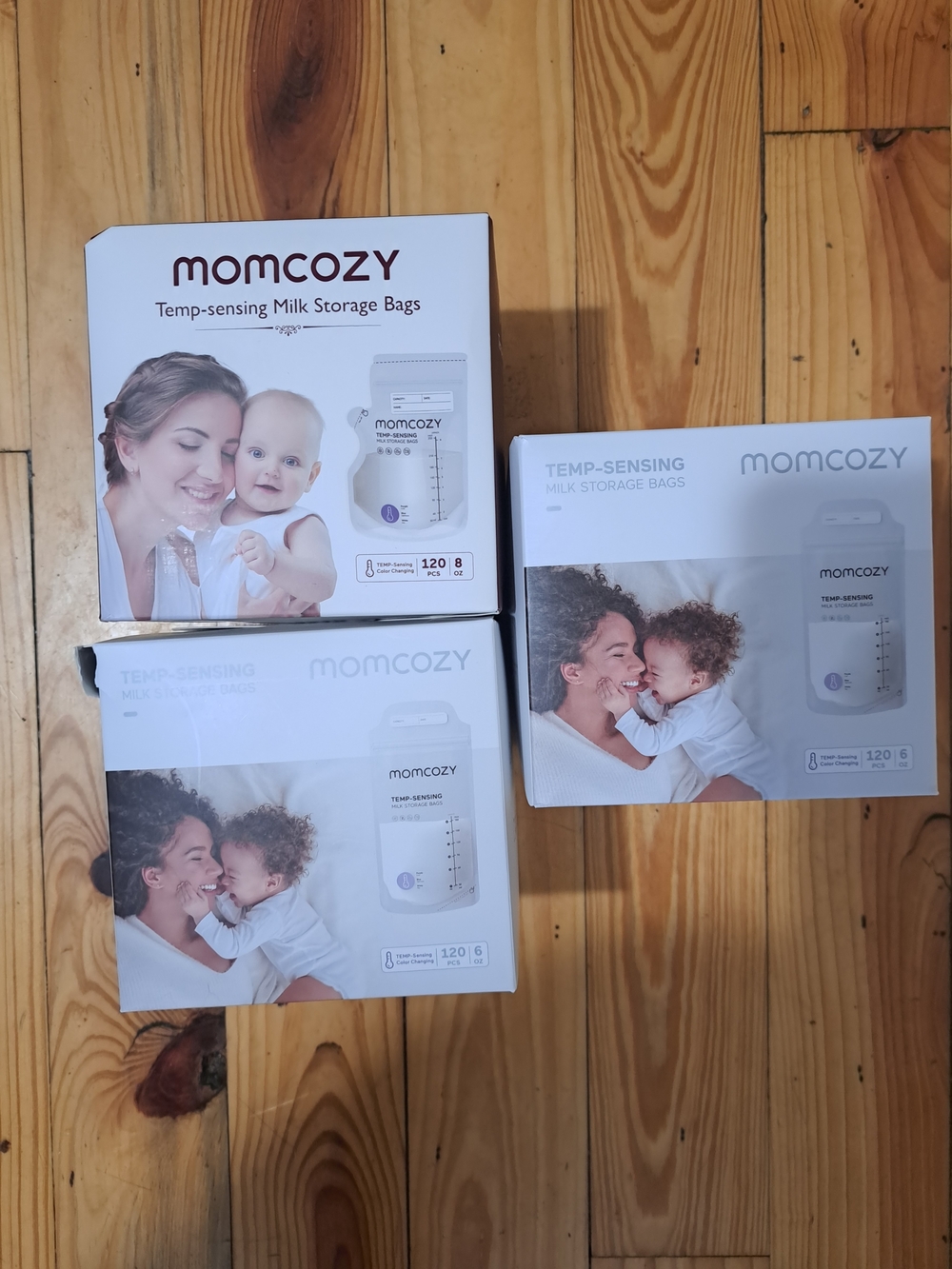 momcozy Temp-Sensing Milk Storage Bags - White (Pack)